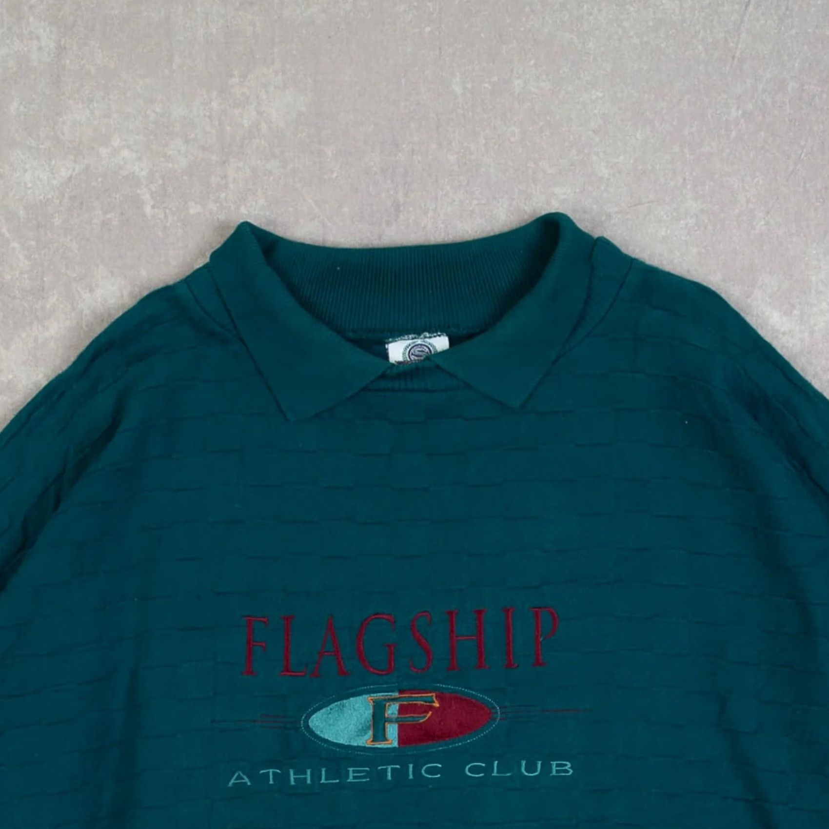 Altea VINTAGE 90s Flagship Structured Collared Sweatshirt Mens Dark Teal 2XL Cotton Logo Pullover Sweatshirt Size US XXL / EU 58 / 5 - 3 Thumbnail