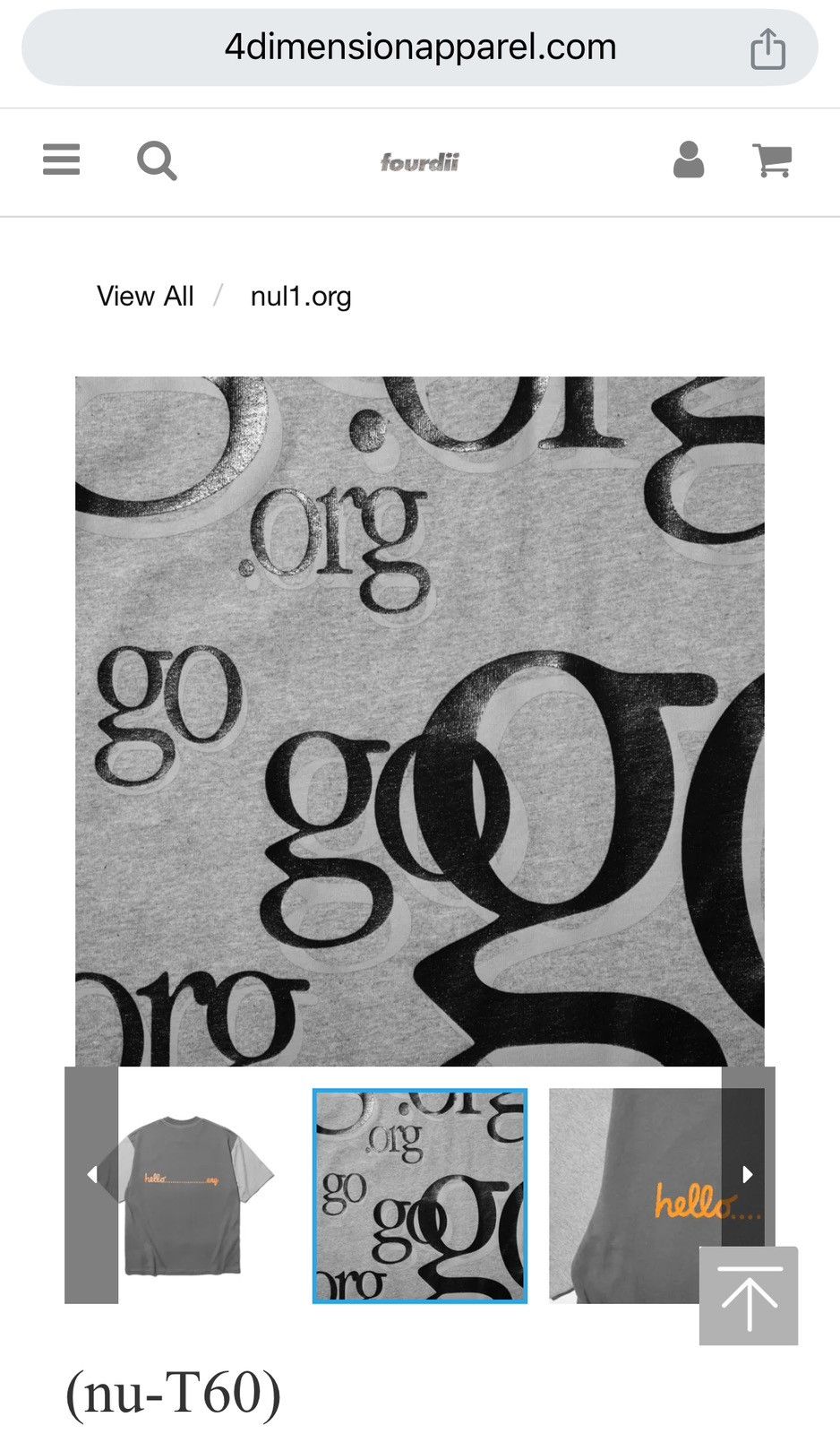 Vintage nul1.org (nu-T60) gorg 1999 tee allover print travel website Size US M / EU 48-50 / 2 - 12 Thumbnail