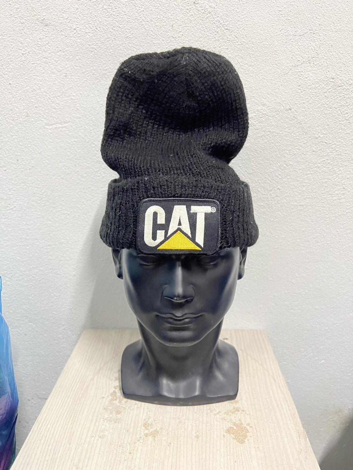 Caterpillar Vintage Caterpillar Big logo Beanie Hat Size ONE SIZE - 2 Thumbnail