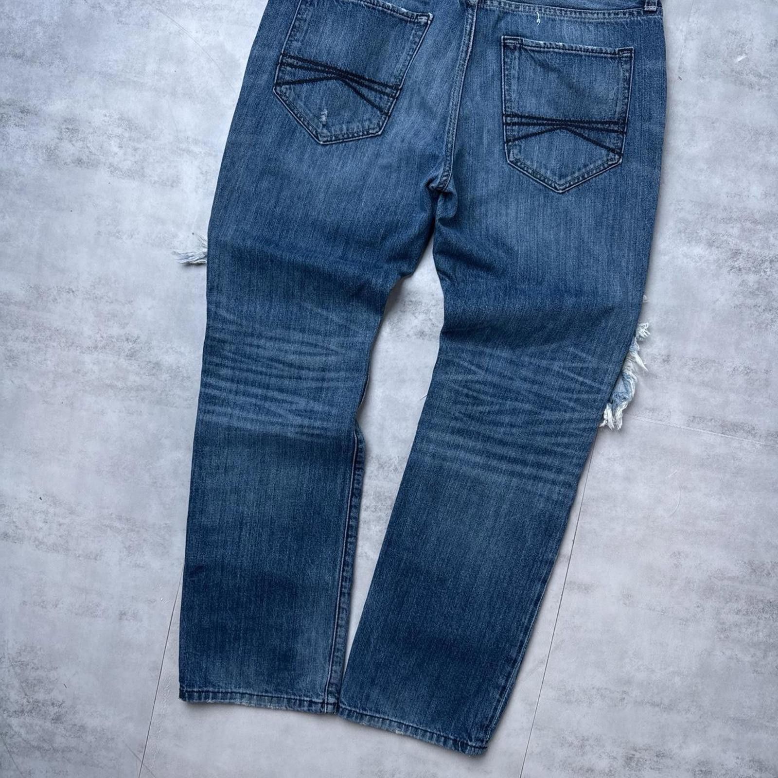 Express Y2K Express 00s blue distressed denim jeans Size US 32 / EU 48 - 7 Thumbnail