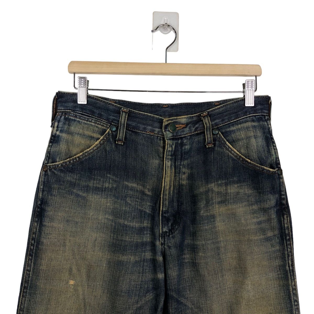 Japanese Brand 🔥90’s Rare Distressed Denim Jeans Wrangler Selvedges USA Size US 30 / EU 46 - 3 Thumbnail