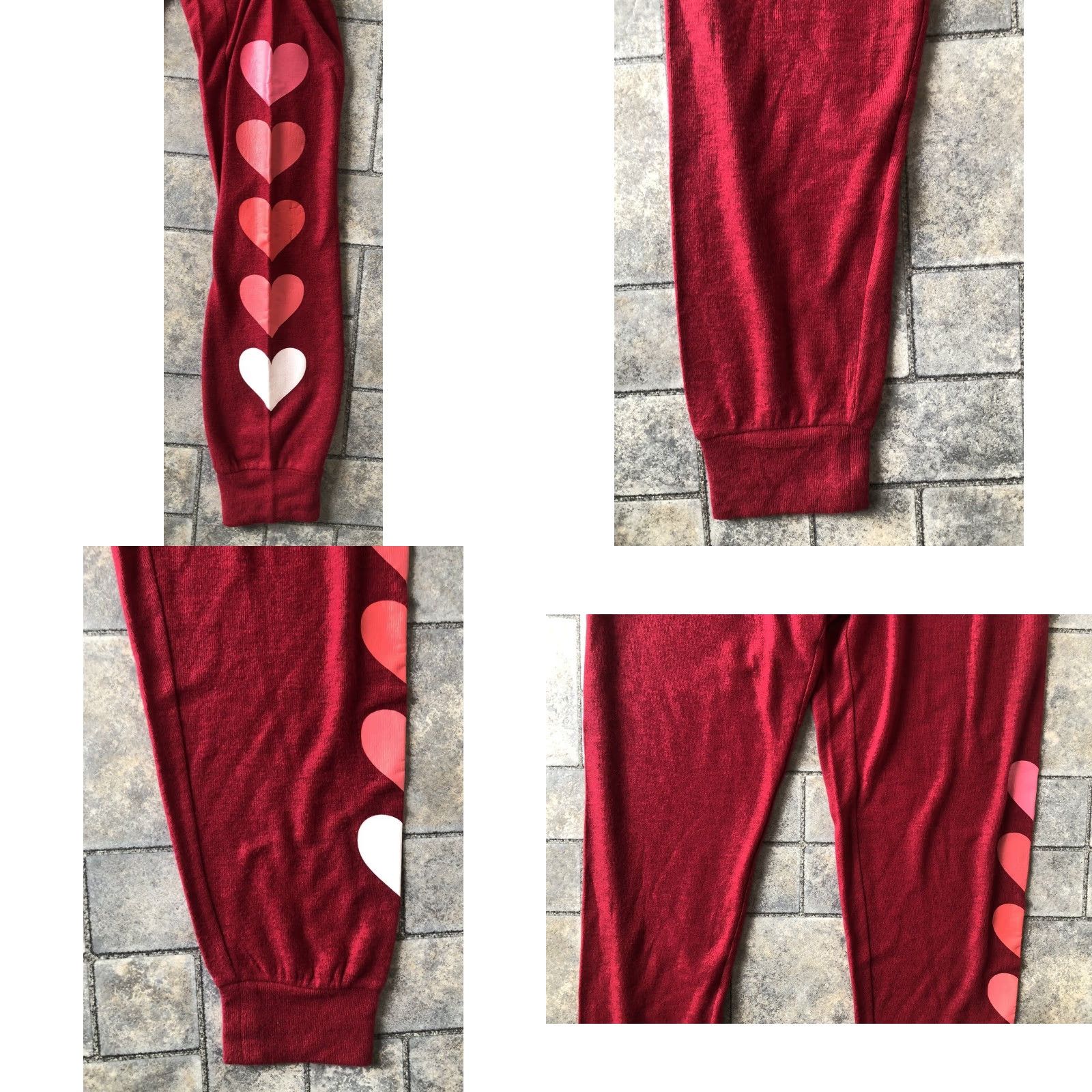 Vintage Pj Salvage Raspberry Red Jogger Pants M NWT New Hearts Rayon Polyester Elas Size 32" / US 10 / IT 46 - 8 Thumbnail