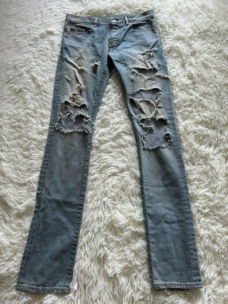 Saint Laurent Paris Saint Laurent Paris 14ss primary cattle with shallow erosio Size US 30 / EU 46 - 1 Thumbnail