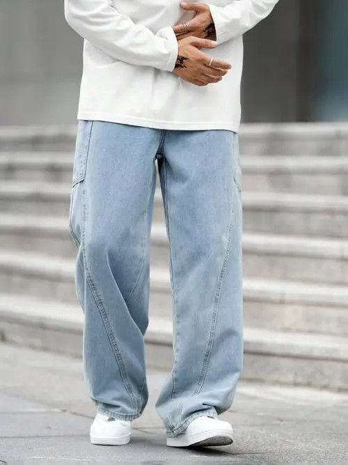 Jean Skate Baggy Denim Jeans Loose fit Size US 32 / EU 48 - 4 Thumbnail