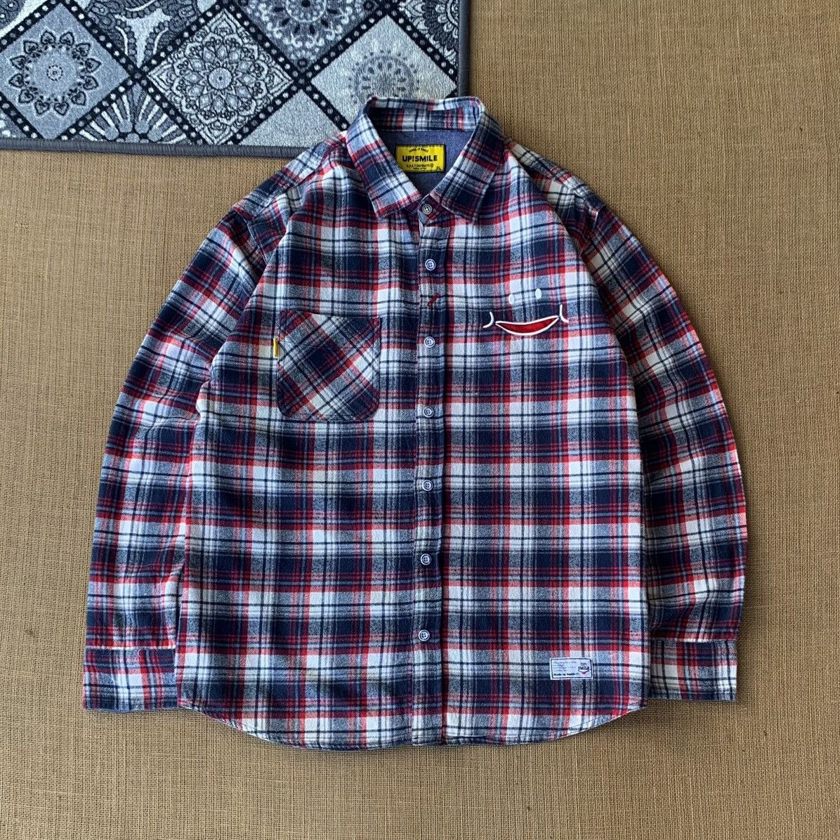Japanese Brand Up!Smile Flannel Shirt Size US XL / EU 56 / 4 - 1 Thumbnail