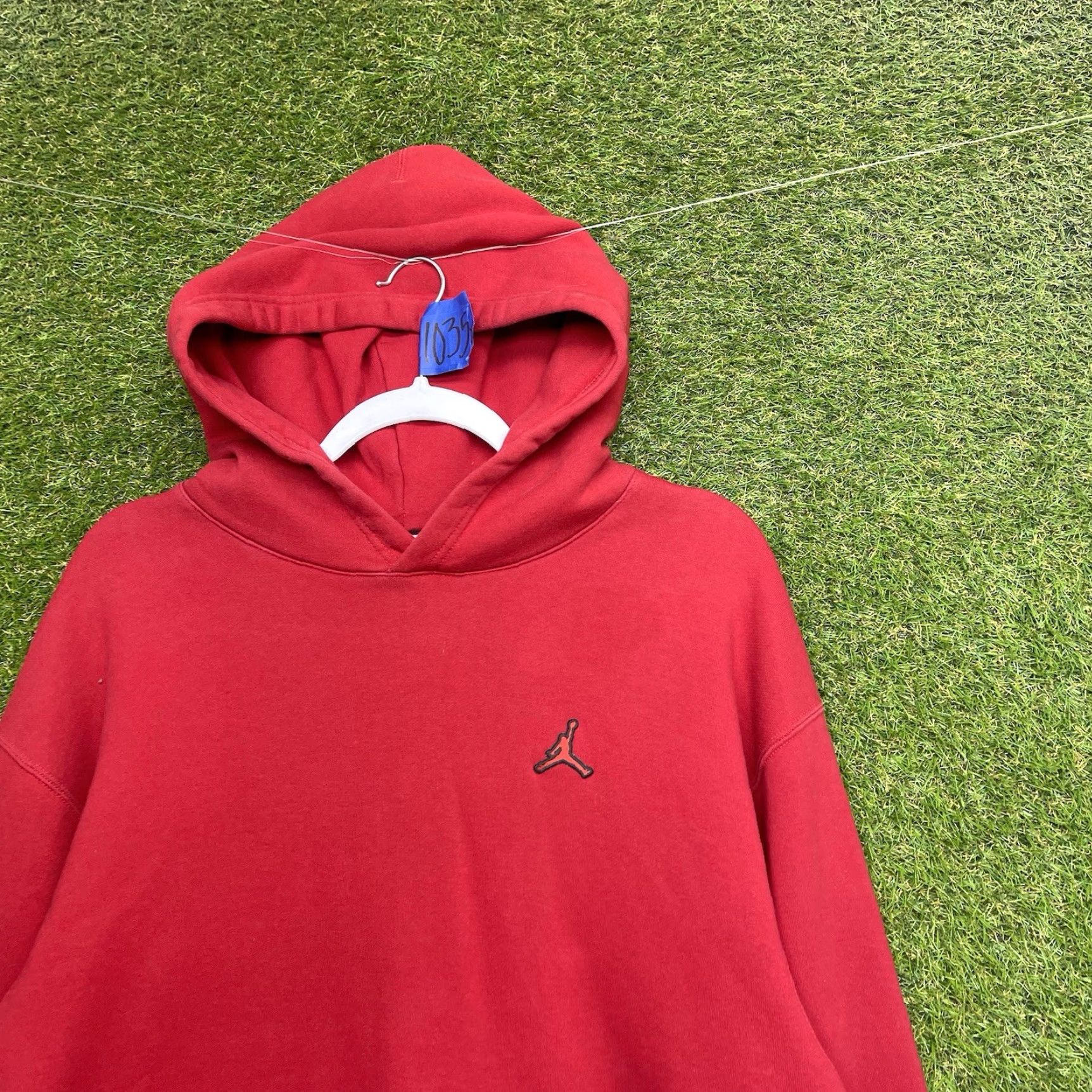 Jordan Brand Air Jordan Hoodie Mens Large Red Fleece Hooded Sweatshirt Jumpman Logo Flight Size US L / EU 52-54 / 3 - 2 Thumbnail
