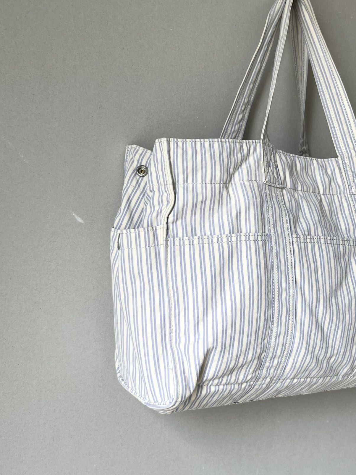 Porter Porter Yoshida Striped Canvas Tote Bag Japan Size ONE SIZE - 7 Thumbnail