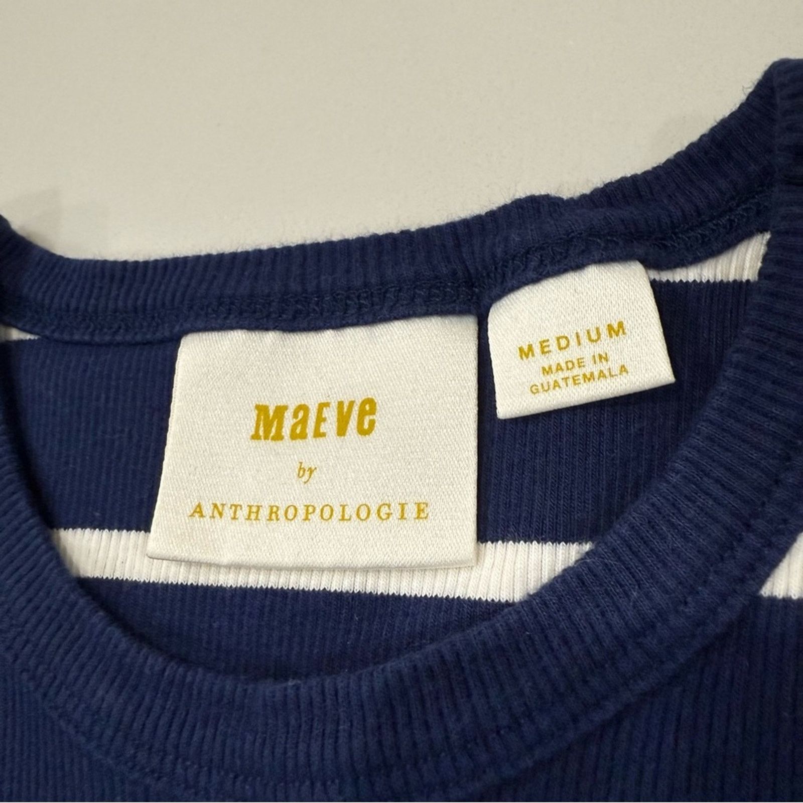 Anthropologie Maeve Anthropologie Striped Ribbed Baby Tee Women’s Medium Size M / US 6-8 / IT 42-44 - 5 Thumbnail