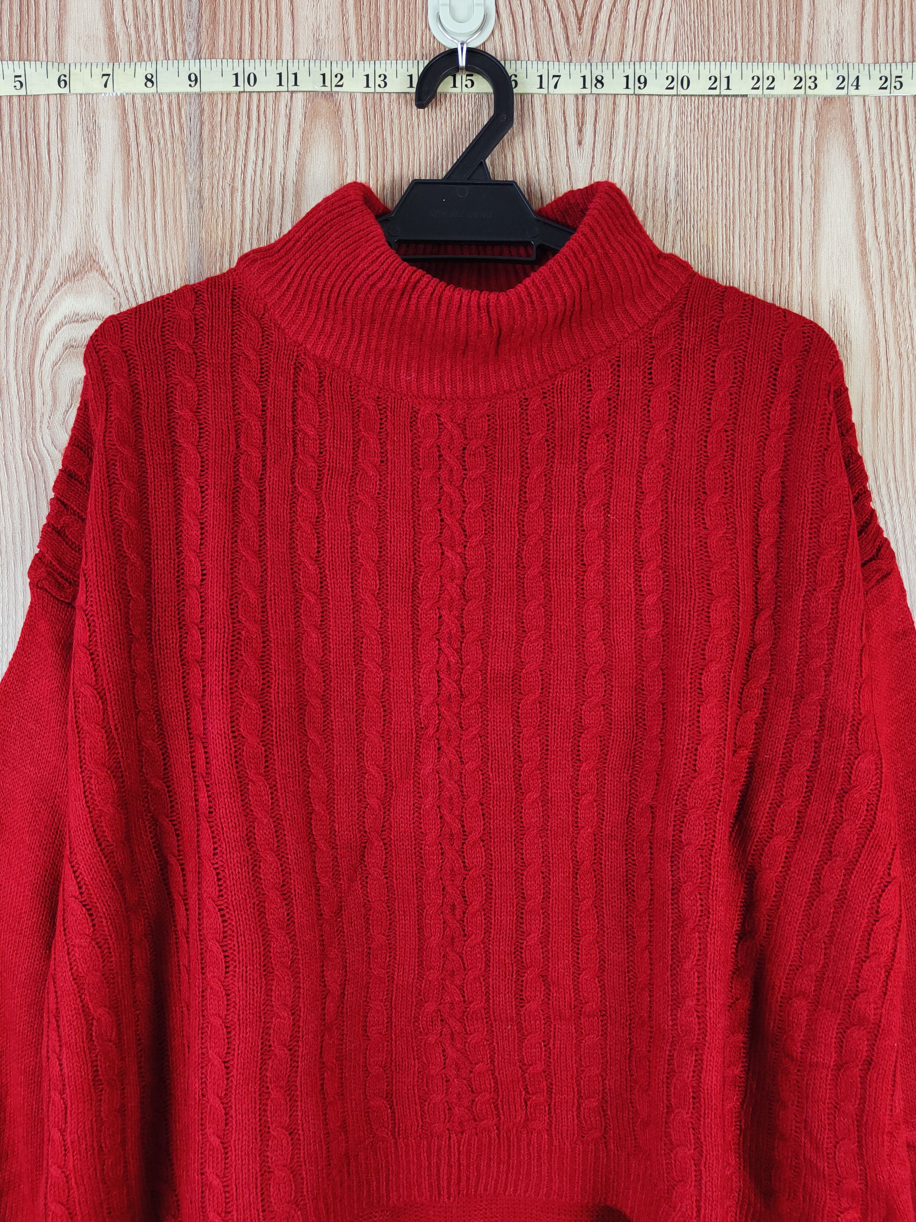 Japanese Brand × Vintage Earth Music & Ecology Red Knitwear Sweatshirts #W346 Size L / US 10 / IT 46 - 2 Thumbnail