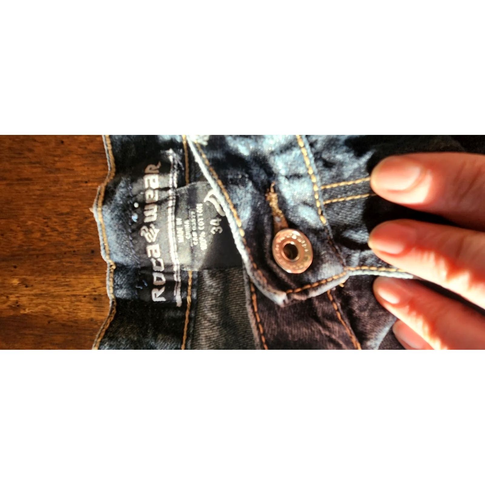 Rocawear Rocawear Jeans Mens 34 Blue Dark Denim Wide Leg Hip Hop Street Wear Y2K Size US 34 / EU 50 - 7 Thumbnail