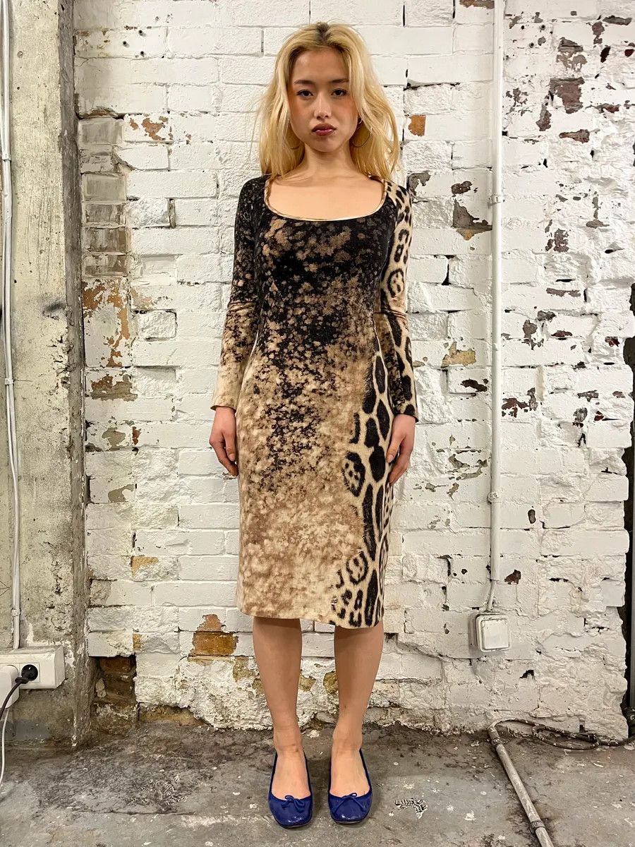 Roberto Cavalli FW2001 Roberto Cavalli Gradient Leopard Dress Size S / US 4 / IT 40 - 2 Thumbnail