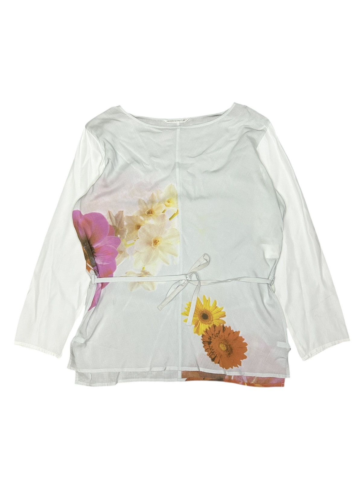 Y's S/S 08 Floral Wrap Top Size M / US 6-8 / IT 42-44 - 1 Thumbnail