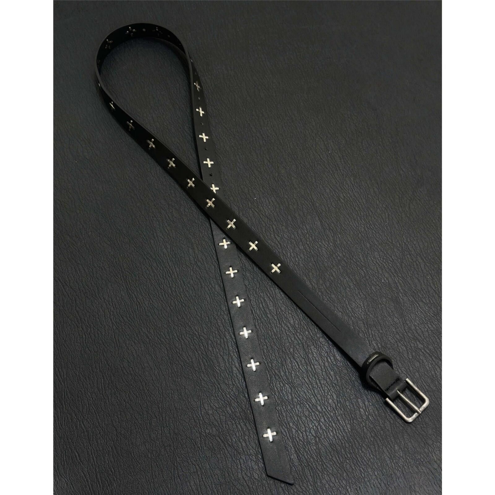 Other Cross Stud Rivet Belt | Dark Punk Black Street Size ONE SIZE - 6 Thumbnail
