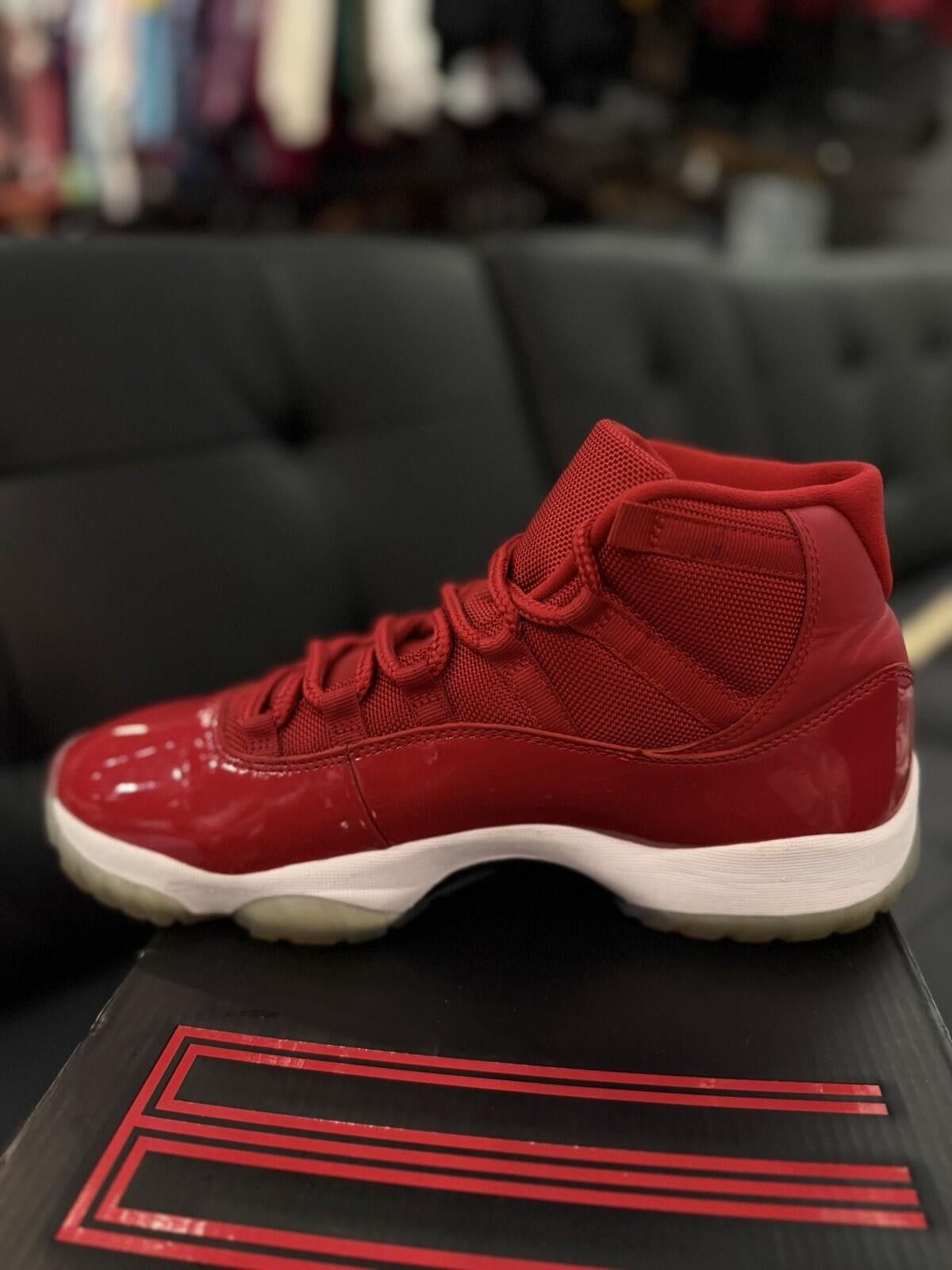 Other Jordan 11 Retro High Win Like 96 Size 10 Pre-Owned Red White Size US 10 / EU 43 - 8 Thumbnail