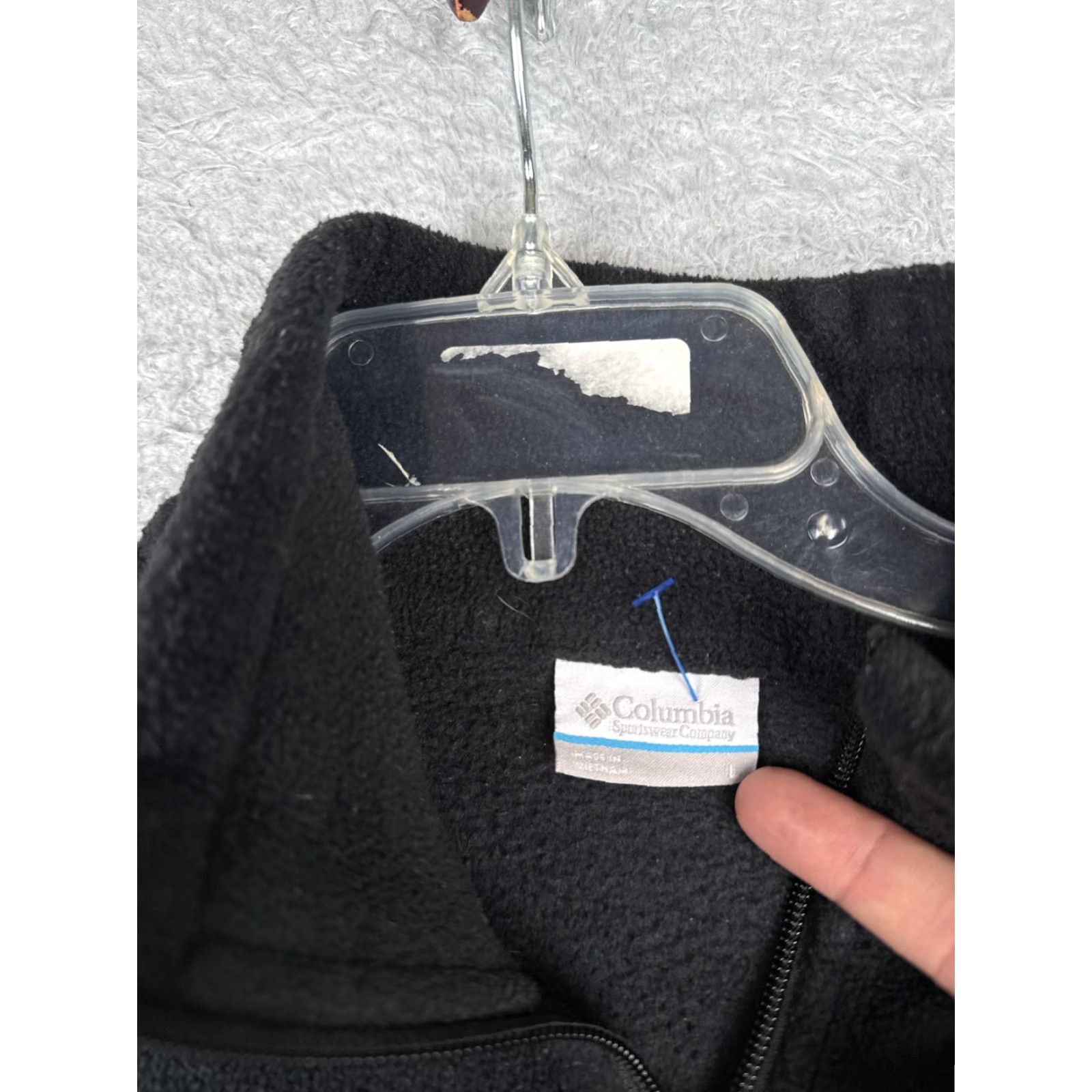 Vintage Columbia Jacket Womens L Black Full Zip Pockets Hiking Outdoor Trail Fleece Thermal Winter Activewear Casual Travel Size L / US 10 / IT 46 - 7 Thumbnail