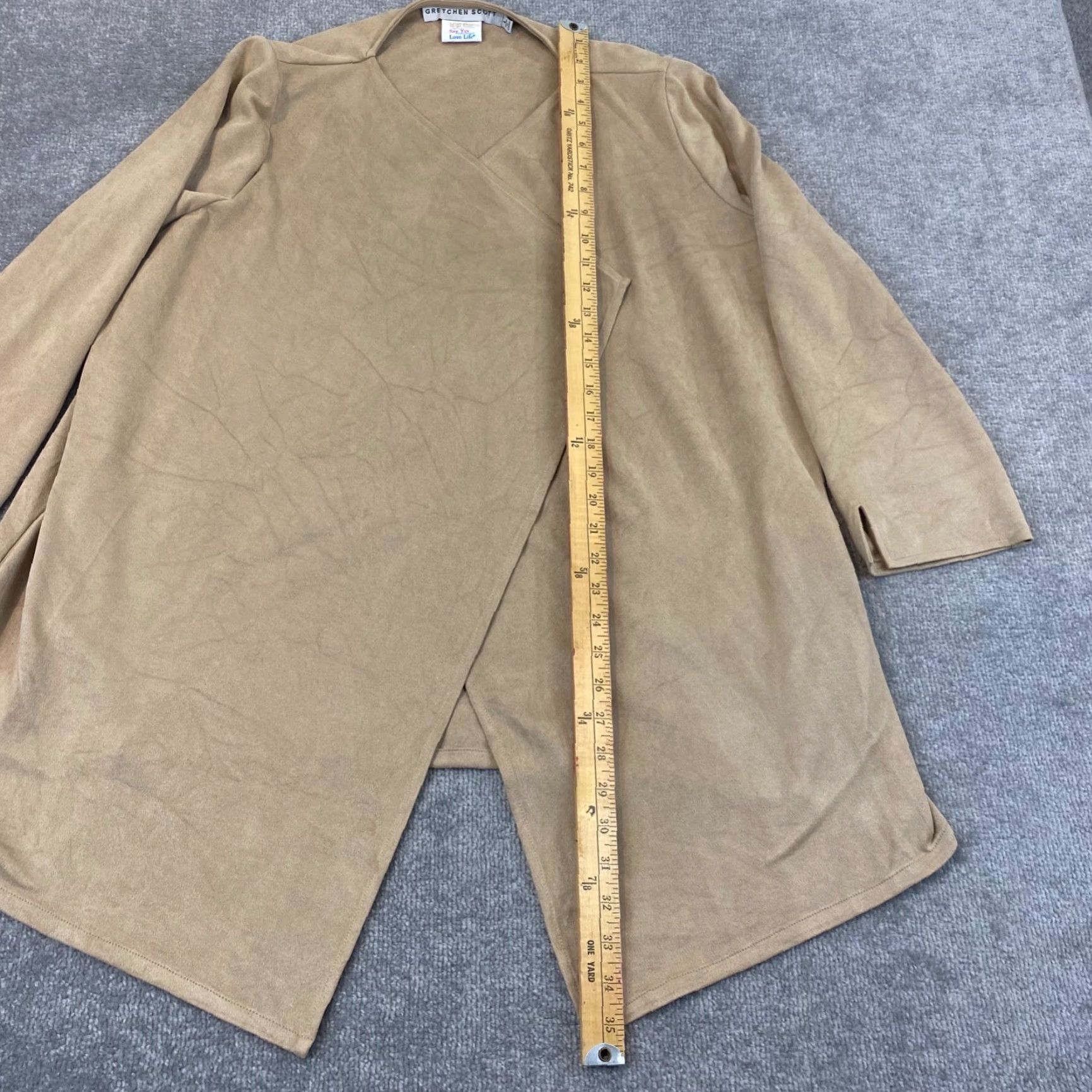Vintage Gretchen Scott Open Front Cardigan Womens Large Brown Sweater Loose Polyester Open Front Cardigan Vintage No Size L / US 10 / IT 46 - 4 Thumbnail