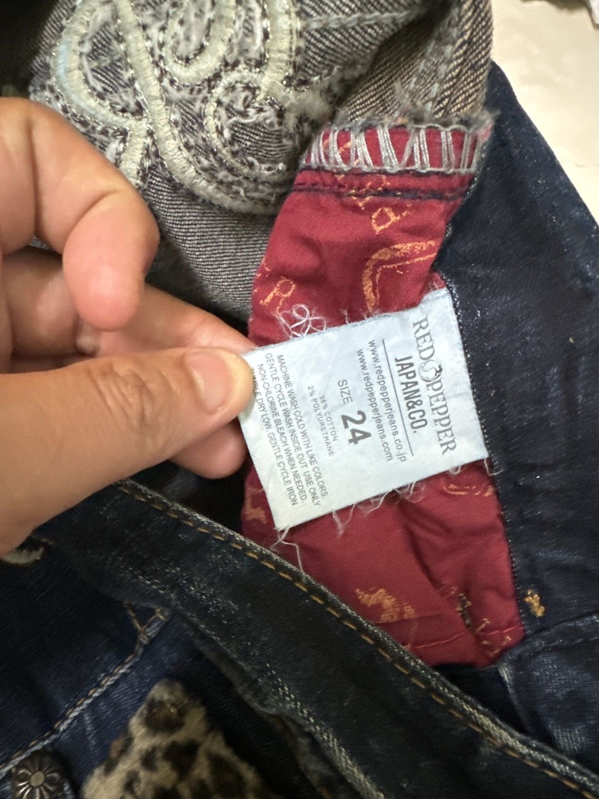 Hysteric Glamour × Japanese Brand Skinny REDPEPPER Cross Embroidery Junya Watanabe Denim Size US 27 - 14 Thumbnail