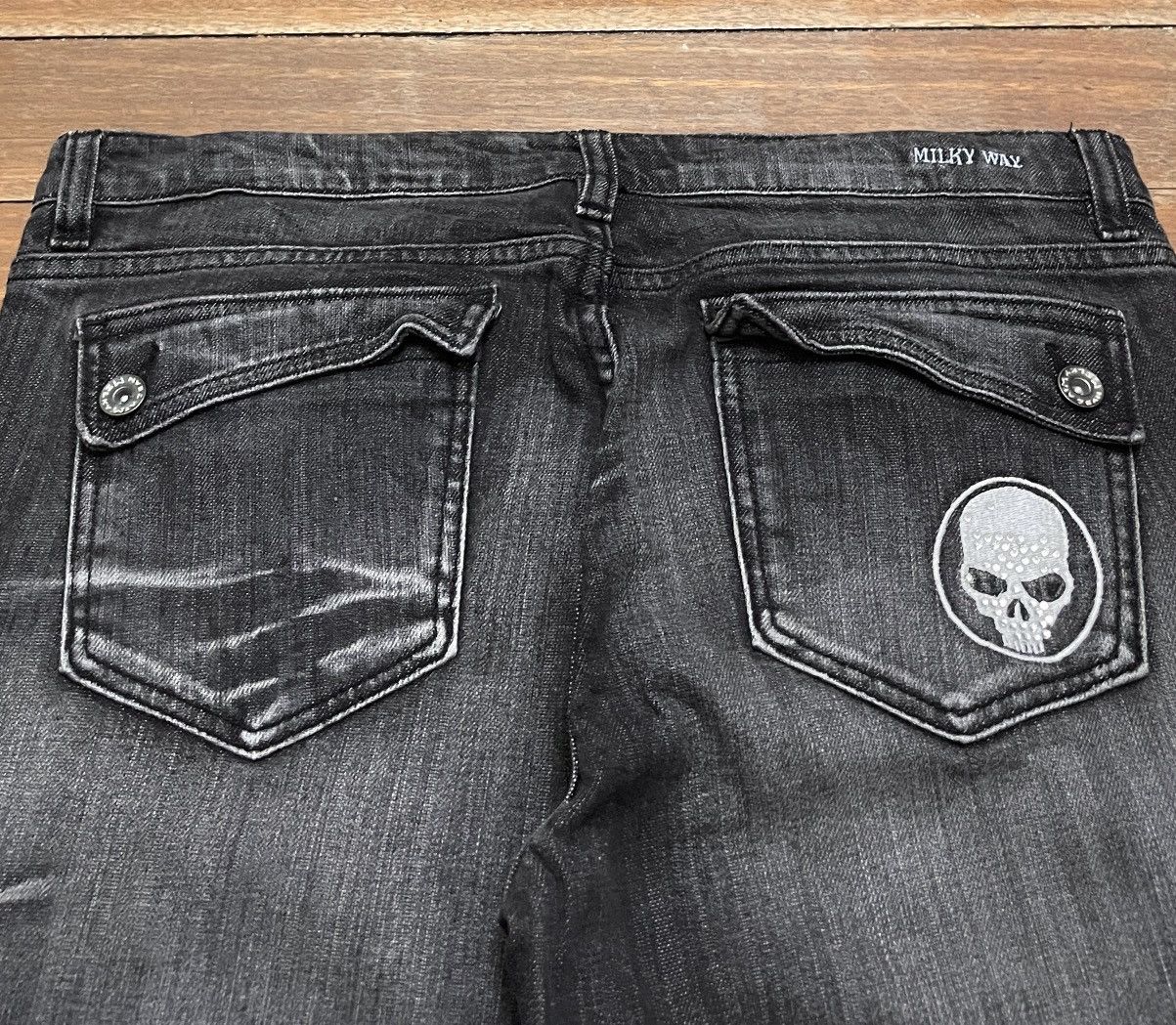 Japanese Brand Rare Vintage Japanese Brand Milky Way Flared Jeans 1990s Size US 33 - 4 Thumbnail