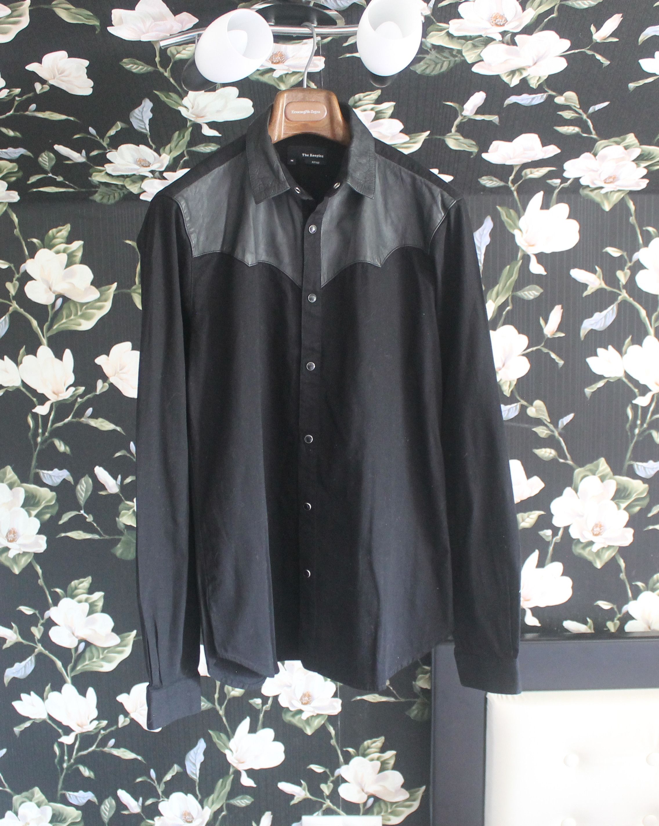 The Kooples The Kooples Black Lambskin Shirt Size US M / EU 48-50 / 2 - 1 Thumbnail