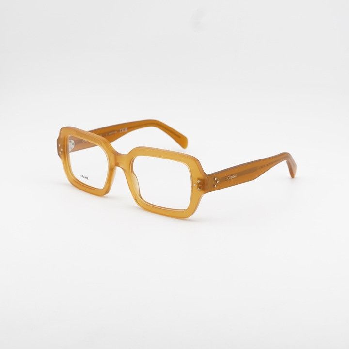 Celine Celine CL50147I 045 Eyeglasses Shiny Brown 51mm Square Frame Size ONE SIZE - 1 Thumbnail