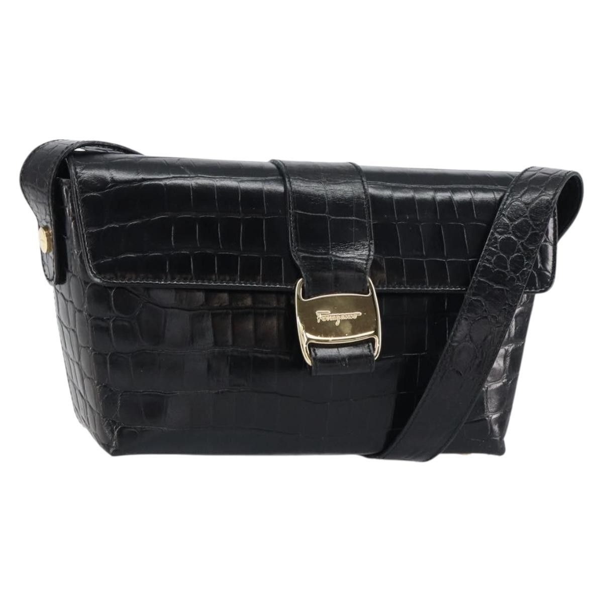 Salvatore Ferragamo Salvatore Ferragamo Vala Embossed Leather Size ONE SIZE - 1 Thumbnail