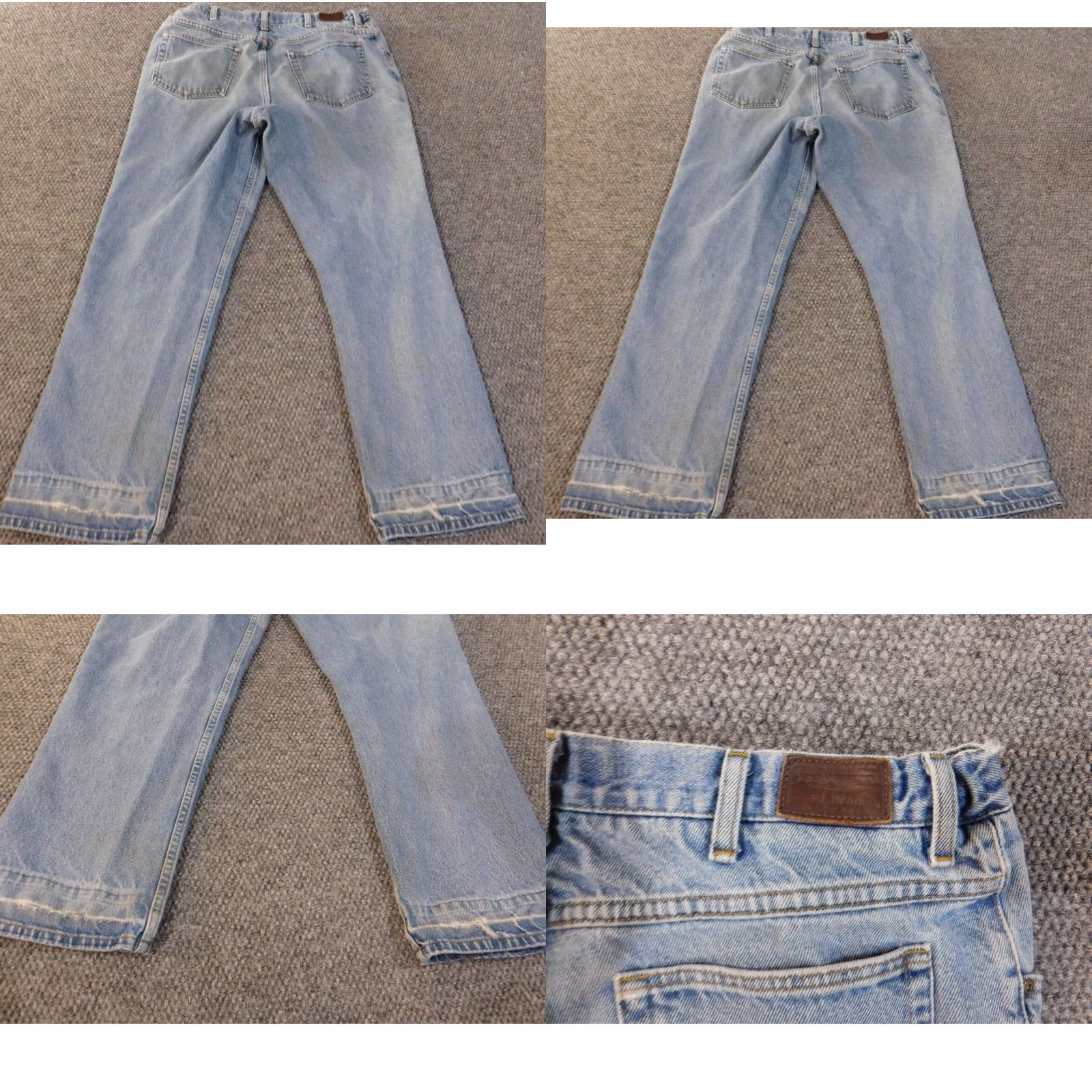 Vintage L.L. Bean Jeans Men Comfort Waist 34x32 Blue Straight Denim Regular Inseam 32 Zip Pockets Vintage Retro Style Straight Size US 34 / EU 50 - 8 Thumbnail