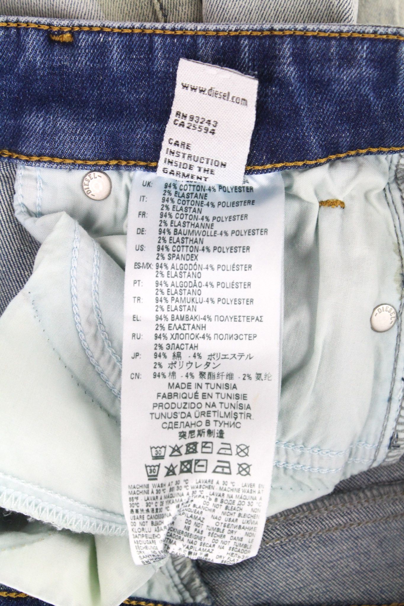 Diesel SLANDY-SP1 0090E W24/L30 Blue Girls Jeans 72314 Size 24" / US 00 / IT 34 - 9 Thumbnail