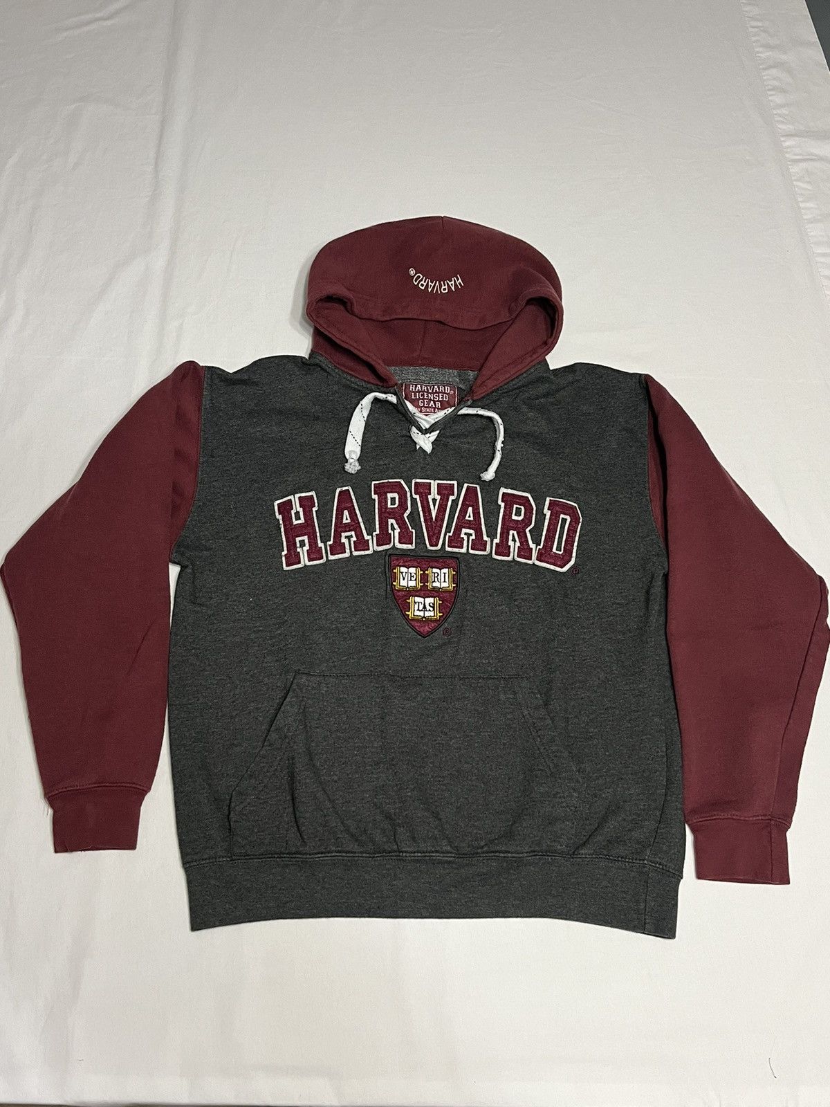 Vintage Harvard University embroidered hoodie sweatshirt crop fit Size US M / EU 48-50 / 2 - 1 Thumbnail