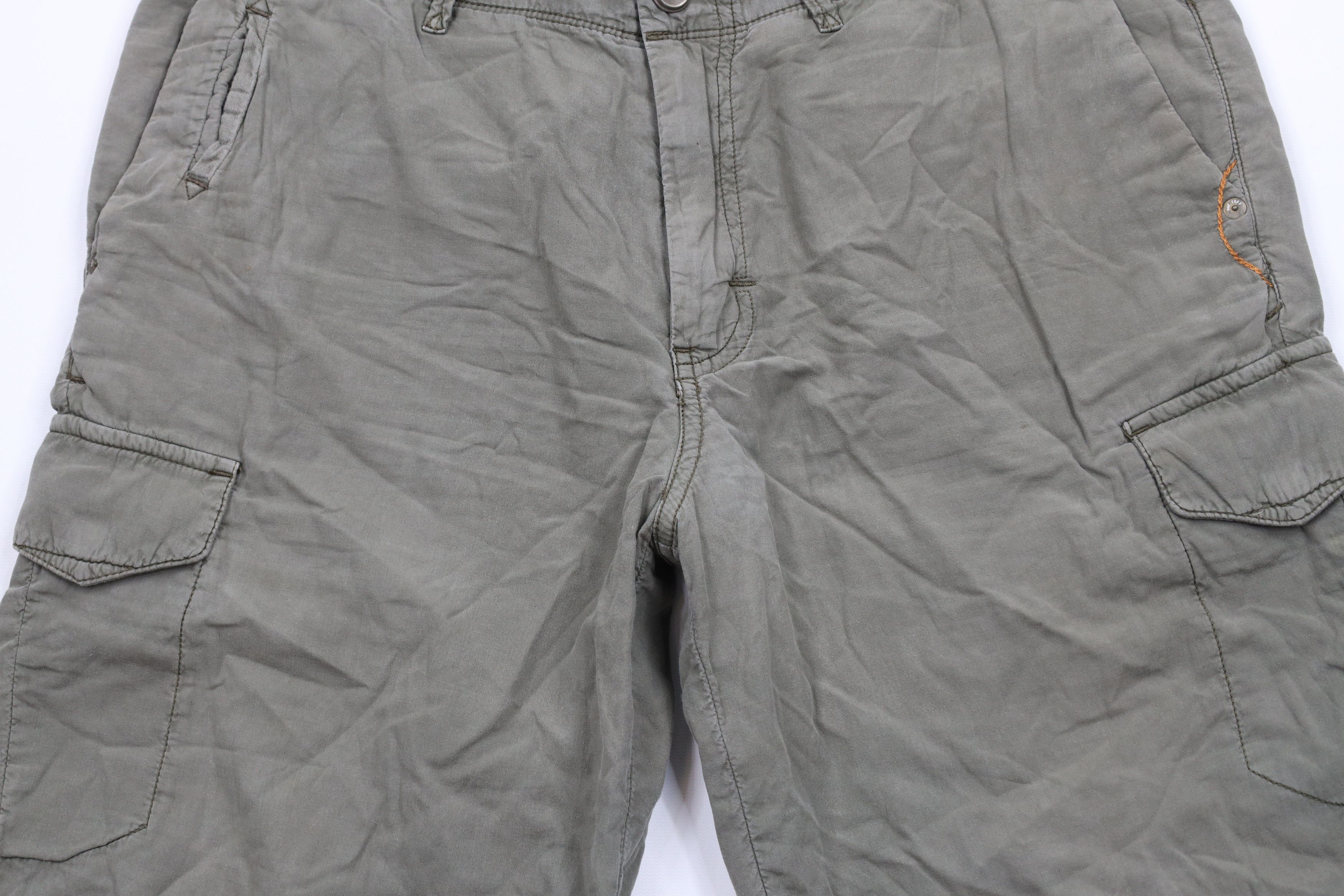 Tommy Bahama × Vintage Vintage Tommy Bahama Above Knee Cotton Cargo Shorts Green Size US 33 - 3 Thumbnail