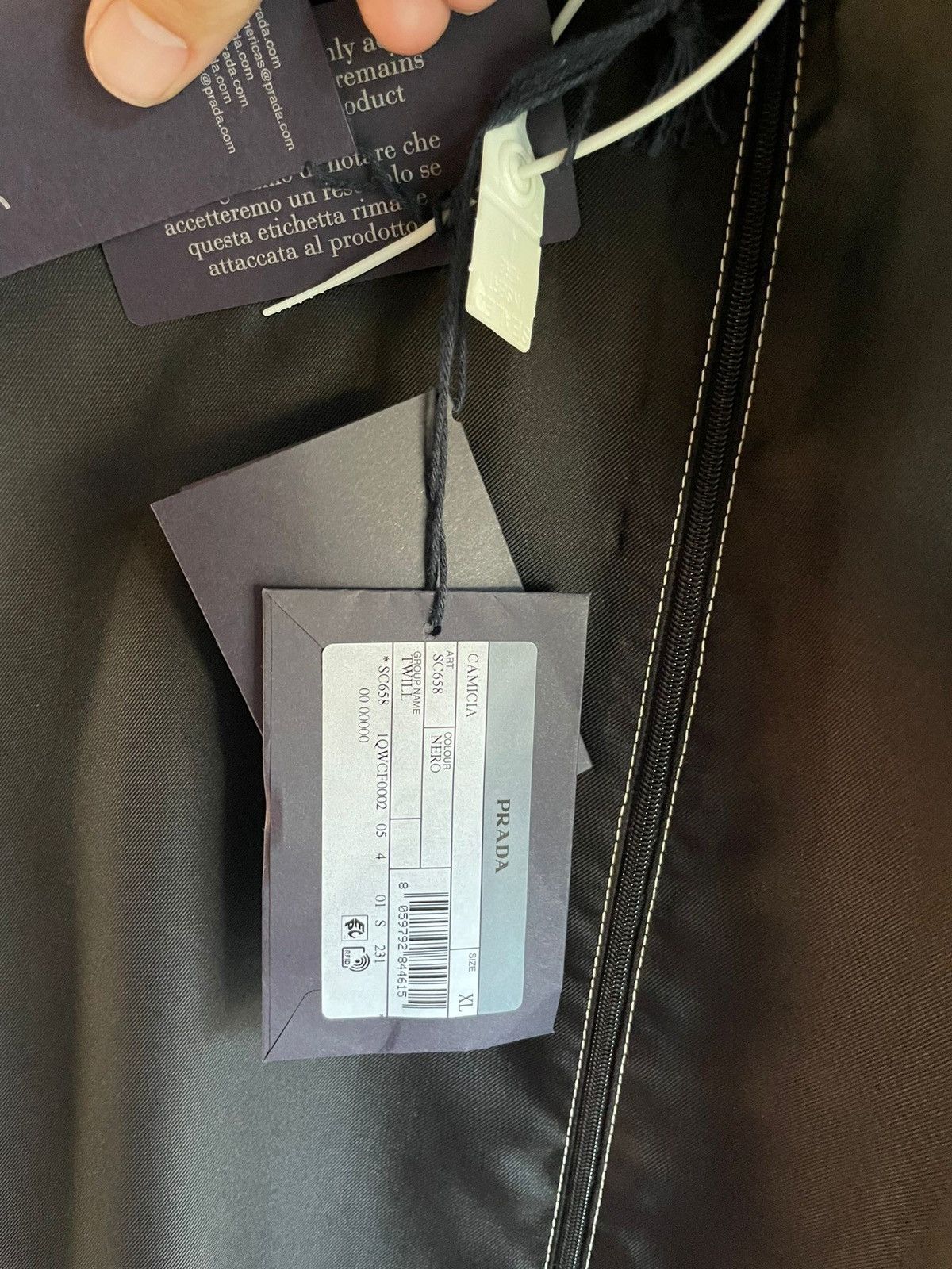 Designer × Prada Prada Silk Twill black Shirt Size US XL / EU 56 / 4 - 11 Thumbnail