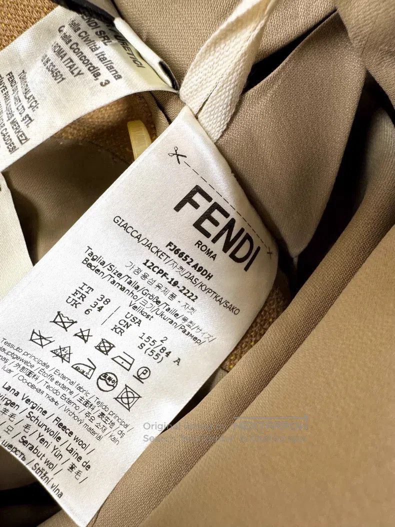 Fendi Fendi Exclusive Camel Color Double-Breasted Suit Jacket Size XS / US 0-2 / IT 36-38 - 5 Thumbnail