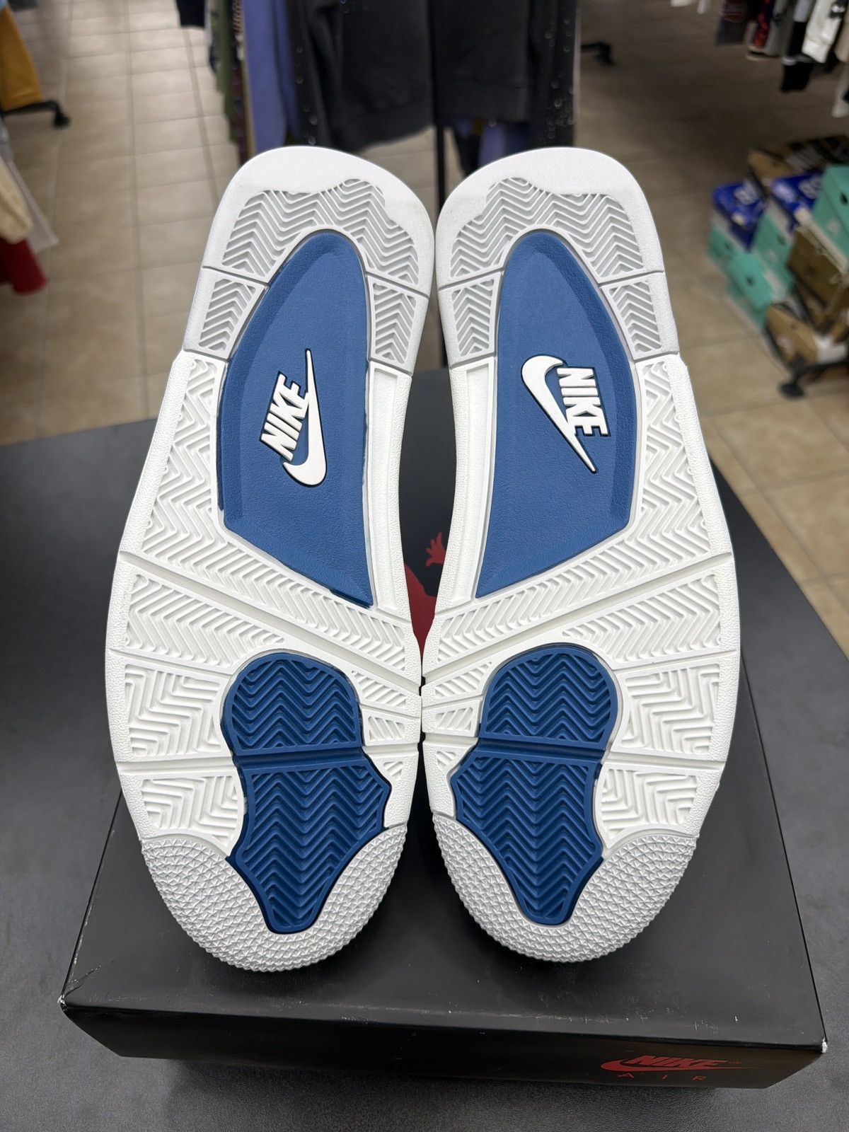 Jordan Brand Jordan 4 military blue Size-12 Brand New Quick Shipping Size US 12 / EU 45 - 6 Thumbnail