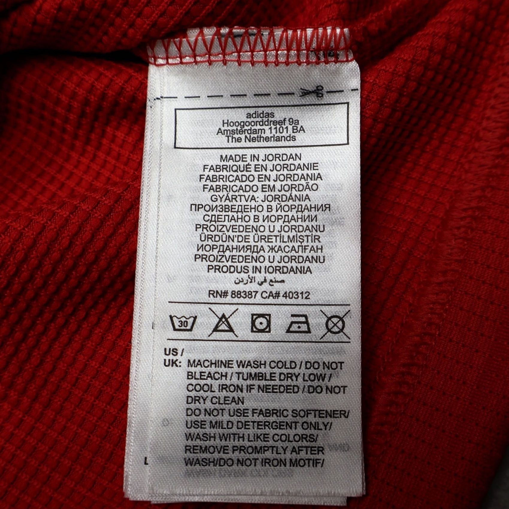 Adidas Adidas Sweatshirt Mens Large Red 3-Stripes Quarter-Zip Pullover Knit Solid Long Sleeve Sports Lightweight Moisuture Wicking Training Gym Running 4 Zip Size US L / EU 52-54 / 3 - 4 Thumbnail