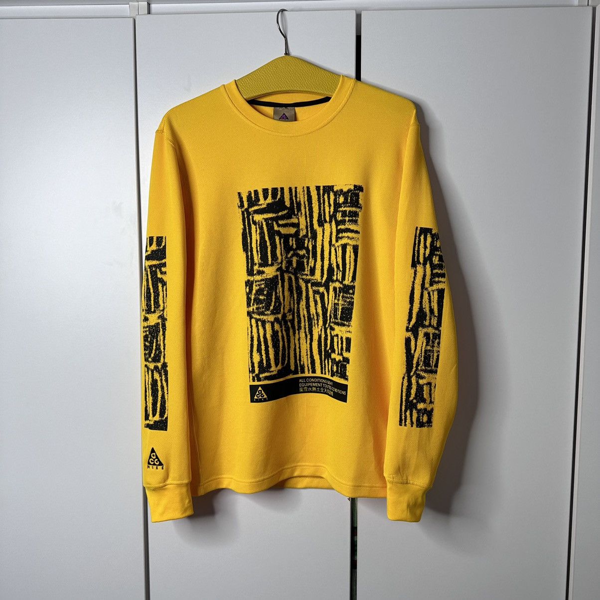 Nike Nike ACG Yellow Sweatshirt Outdoor Streetwear Size US S / EU 44-46 / 1 - 1 Thumbnail