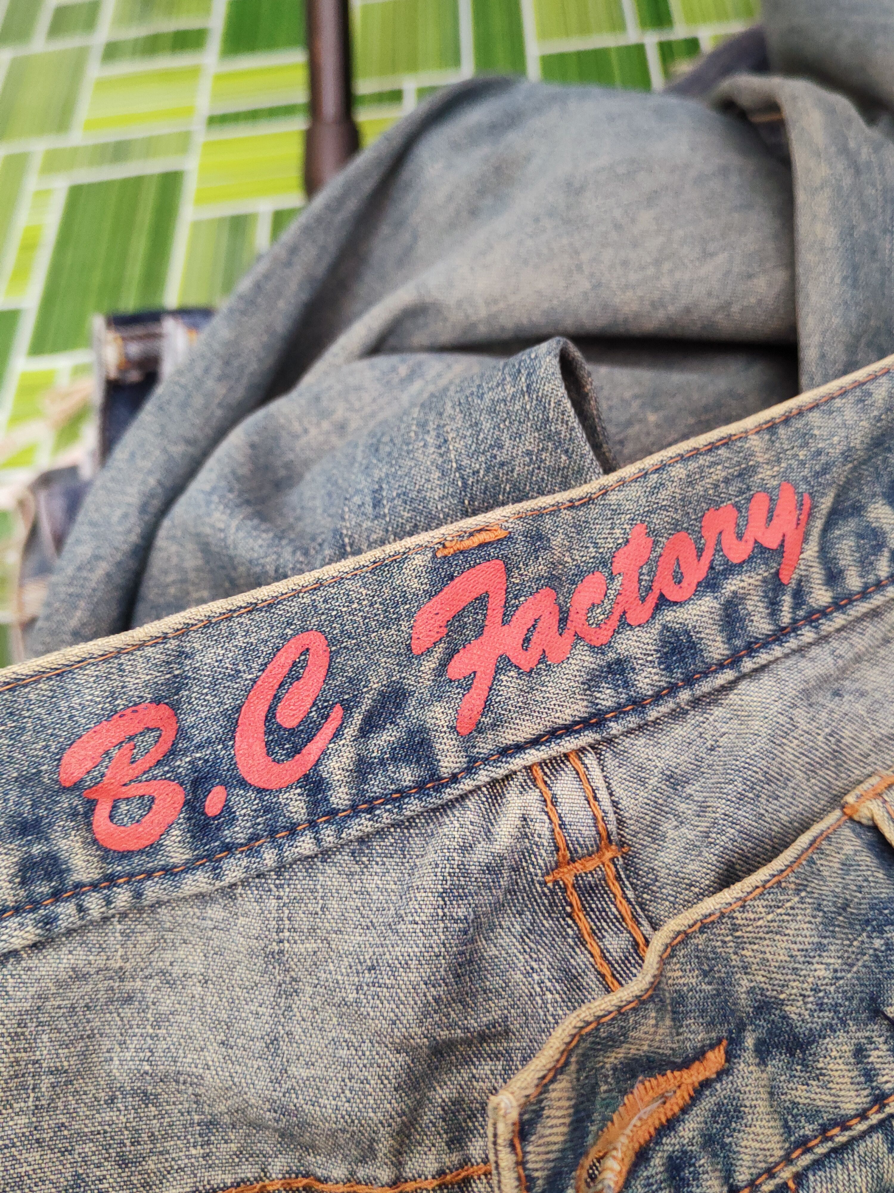 Japanese Brand B.C Factory Blue Faded Distressed Ripped Jeans #W936 Size US 36 / EU 52 - 17 Thumbnail