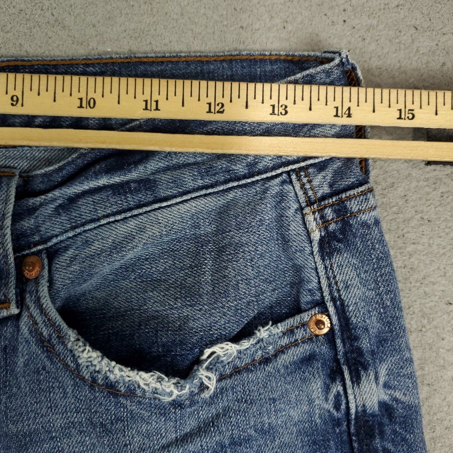 Pistola Pistola Jeans Womens Size 27 Blue Distressed Straight Leg Denim Pants 27x26 Adult Women Regular Rise Modern American 90s Style Mens Womens Boys Girls Size 27" / US 4 / IT 40 - 7 Thumbnail
