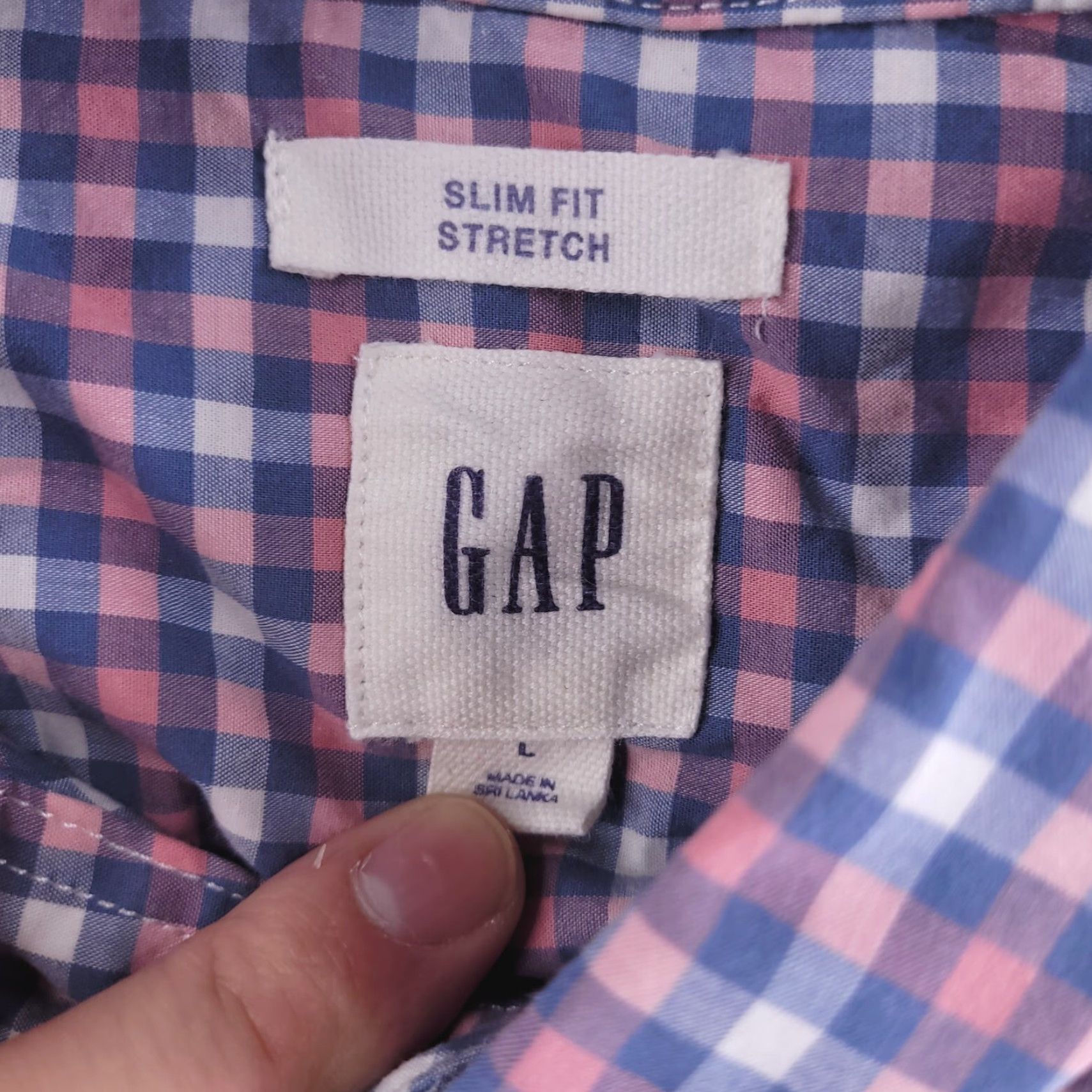 Gap Gap Shirt Button-Up Slim L Purple Cotton Mens Long Sleeve casual Size US L / EU 52-54 / 3 - 2 Thumbnail