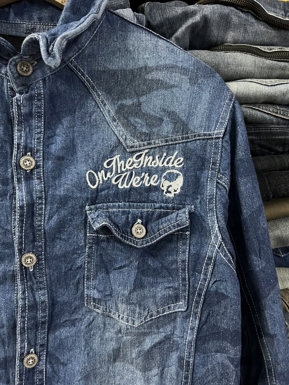 In The Attic 💥Rare In The Attic Homme Skull Punk Denim Jacket Very Rare Size US S / EU 44-46 / 1 - 5 Thumbnail