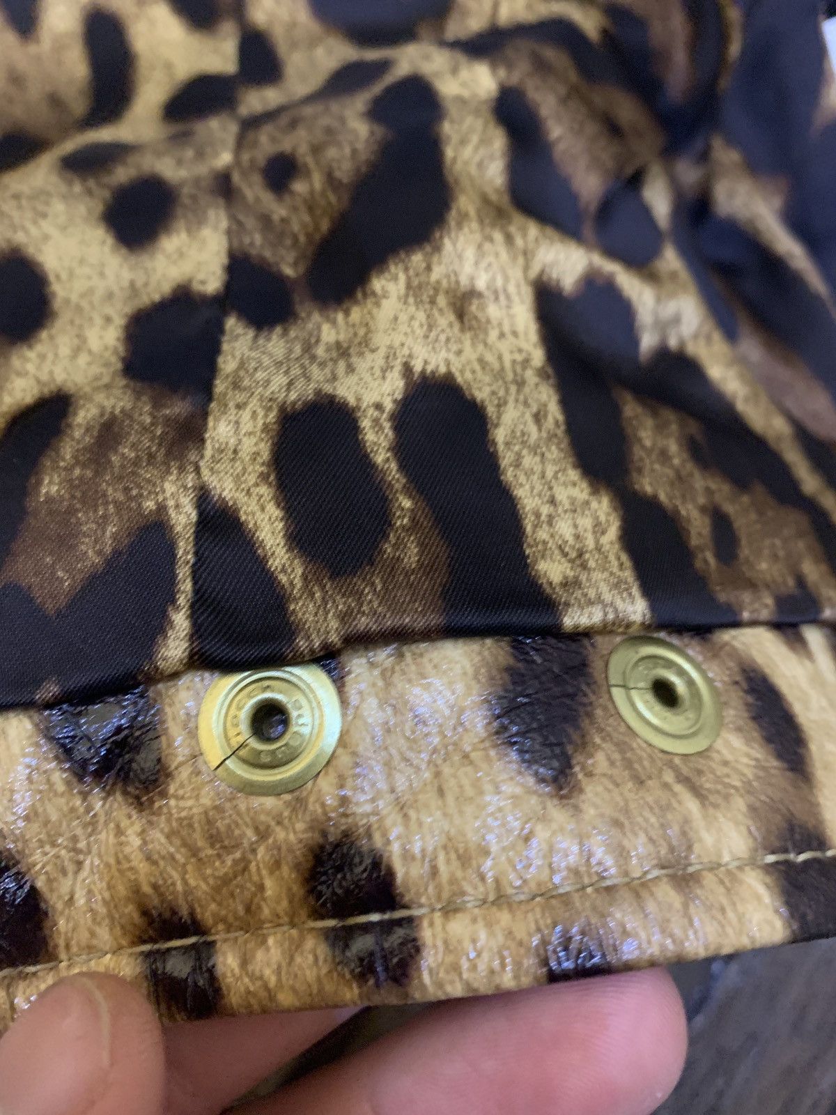 Dolce & Gabbana D&G Leopard Leather Jacket Size L / US 10 / IT 46 - 14 Thumbnail