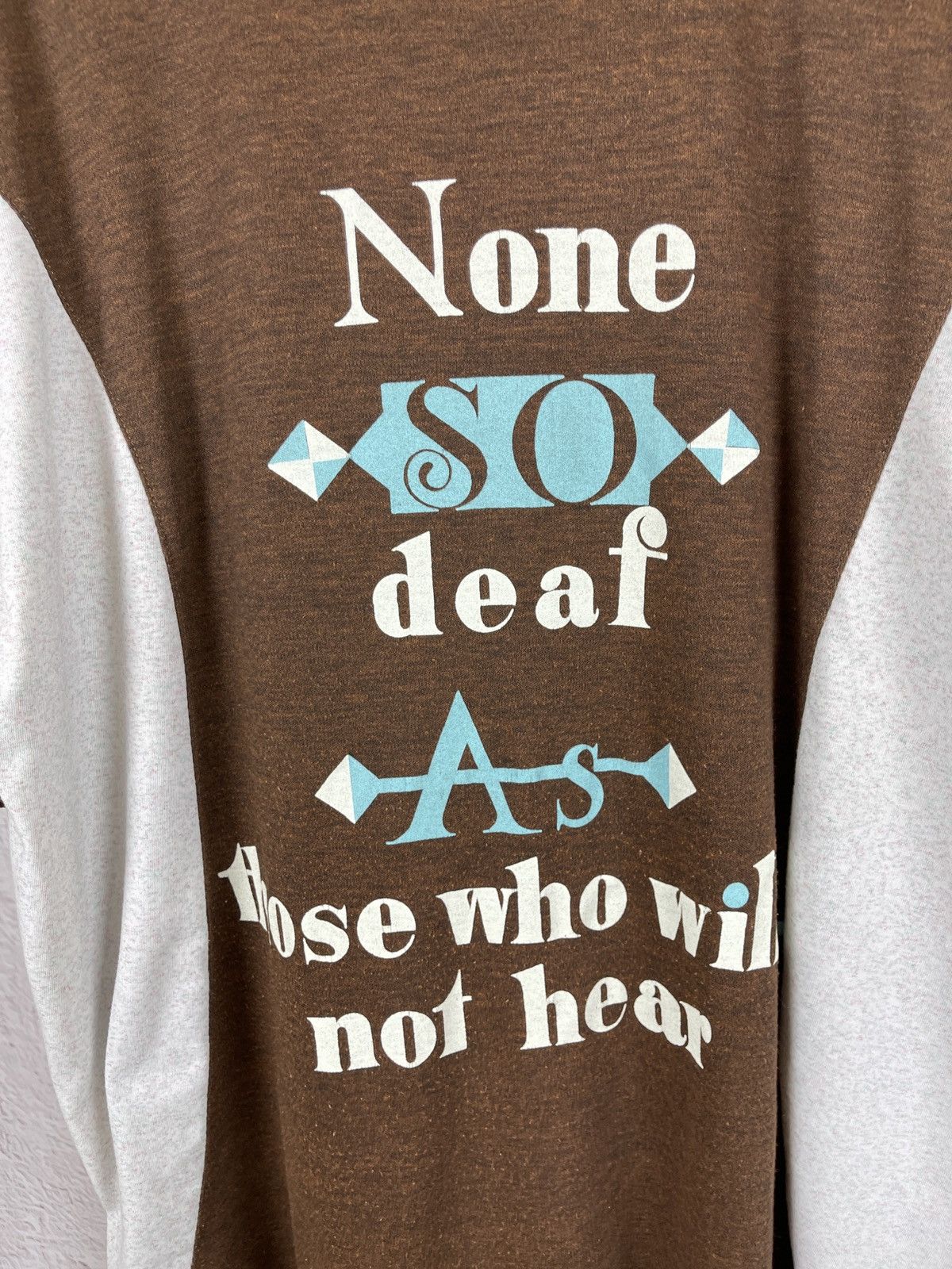 Vintage Vintage 90s “None so deaf as those who will not hear” tee Size US XL / EU 56 / 4 - 4 Thumbnail