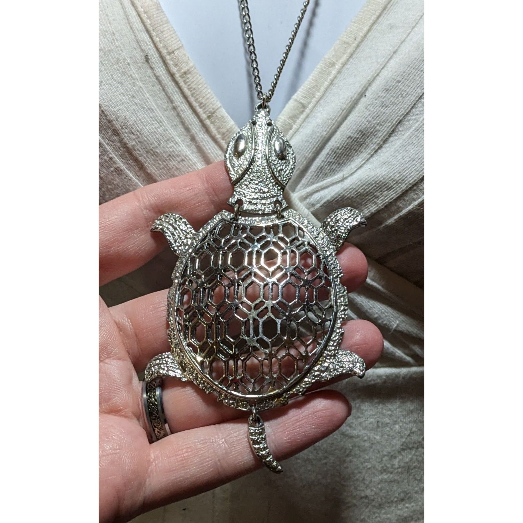Other Vintage Articulated Turtle Necklace Size ONE SIZE - 15 Thumbnail