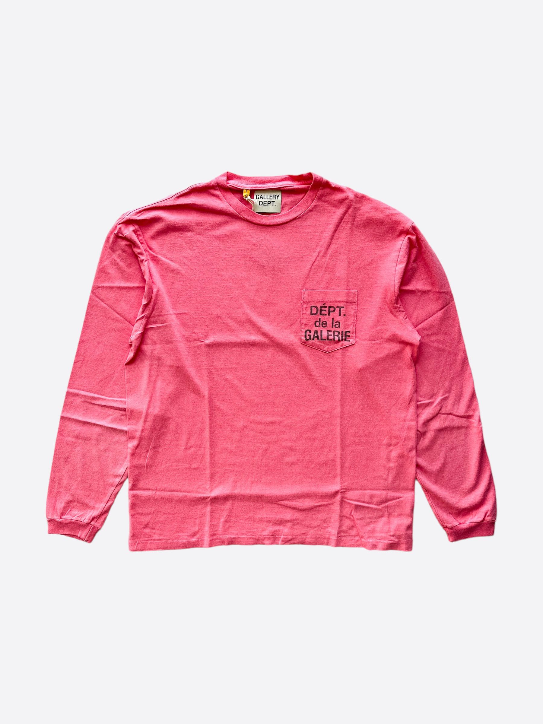 image of Gallery Dept Dusty Pink French Logo Longsleeve T-Shirt, Men's (Size XL)