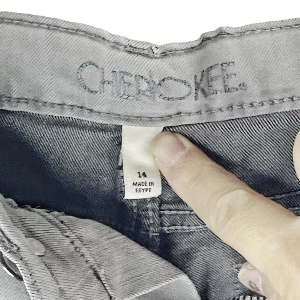 Cherokee CHEROKEE Women’s Grey Skinny Jeans Perfectly Worn In Size 14 Size 36" / US 14 / IT 50 - 3 Thumbnail