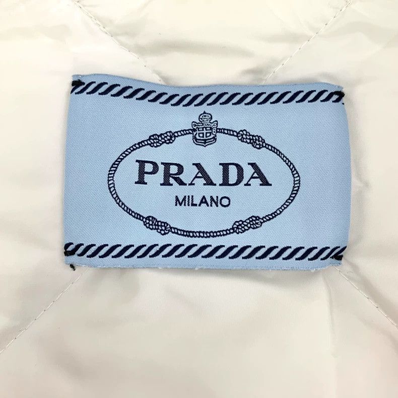 Prada Prada White diamond-shaped plaid triangle label hooded zip Size US XXS / EU 40 - 6 Thumbnail