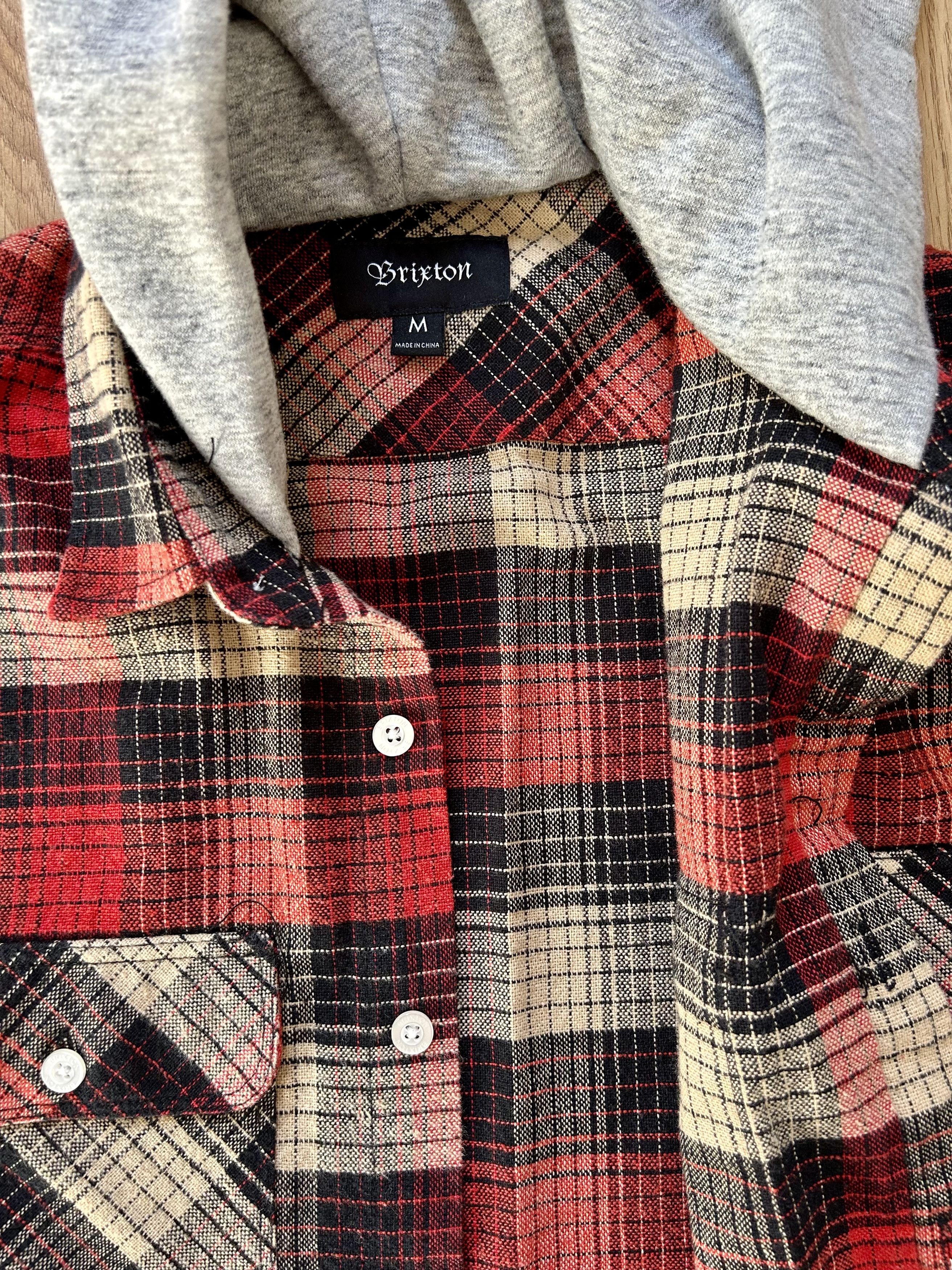 Brixton × Vintage Brixton Hooded Flannel Jacket Size US M / EU 48-50 / 2 - 3 Thumbnail