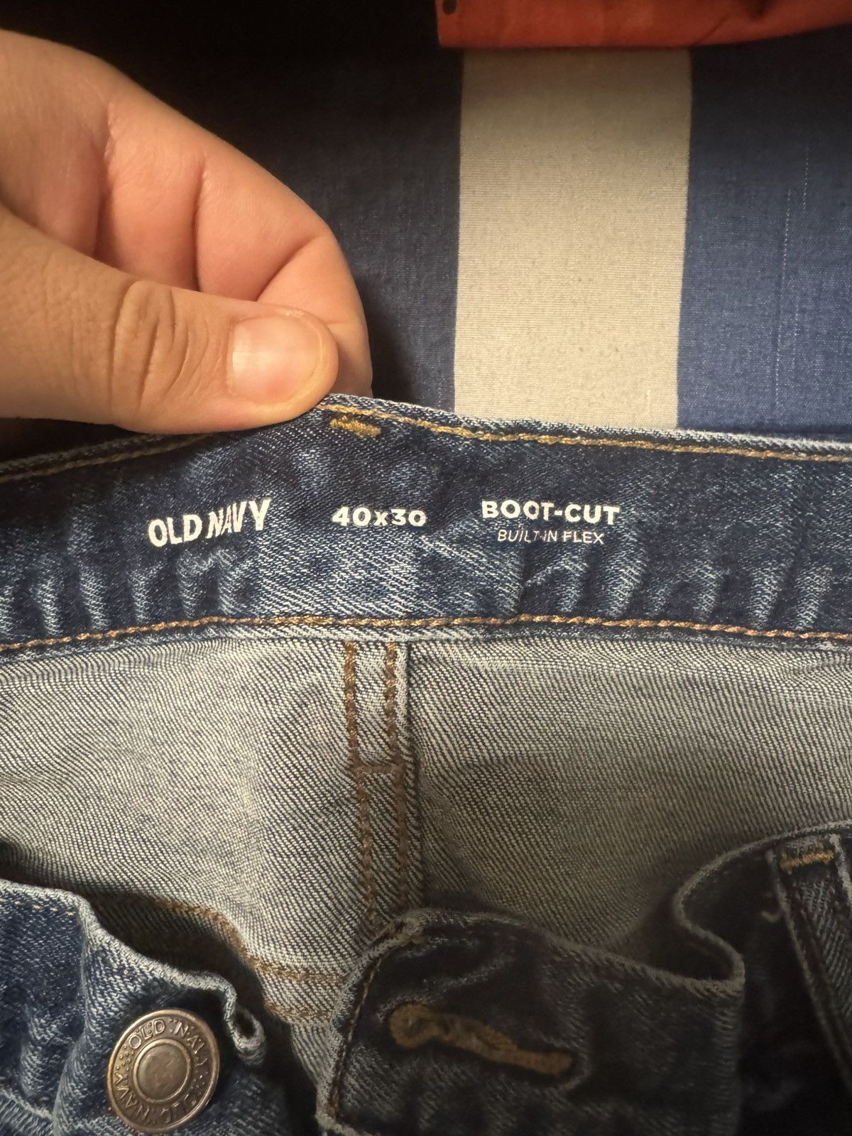 Old Navy Old Navy Men’s Boot Cut Built-In Flex Denim Jeans 40x30 Size US 40 / EU 56 - 4 Thumbnail