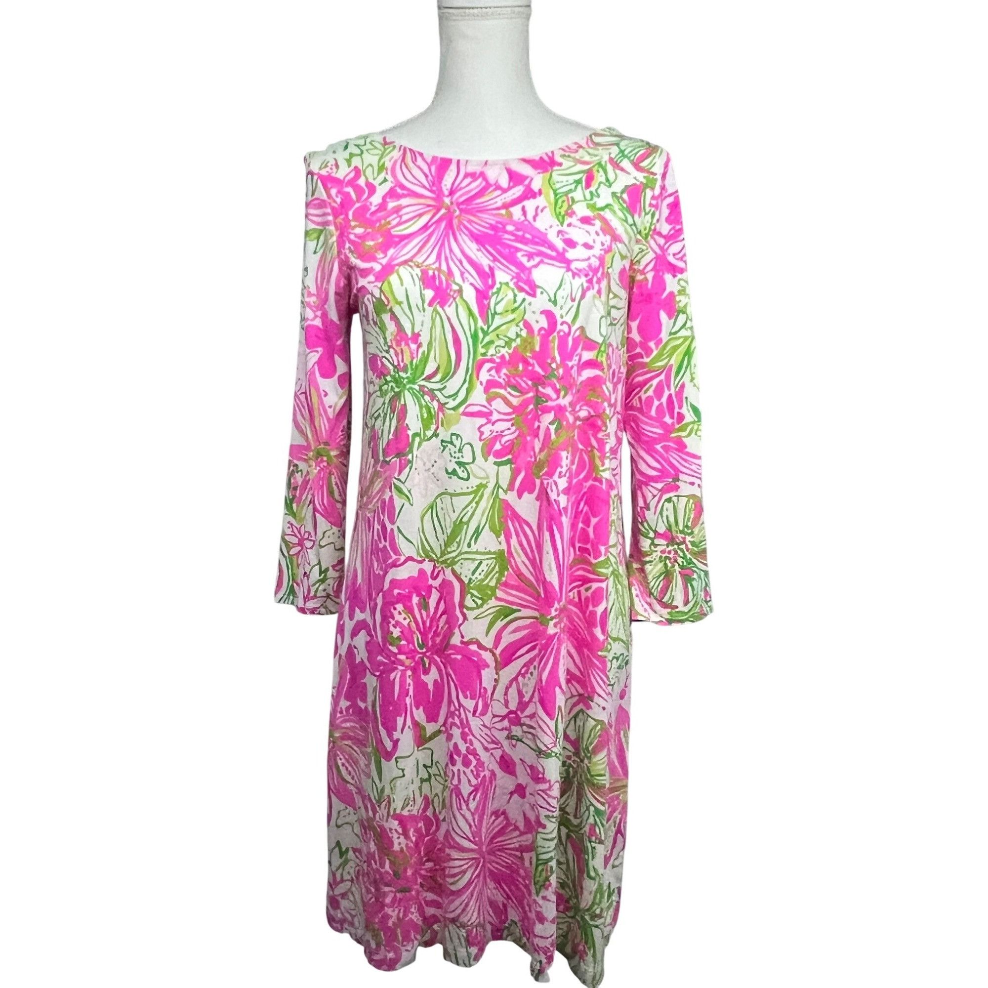 Lilly Pulitzer Lilly Pulitzer Womens Floral Hawaiian Midi Pullover Dress Size M / US 6-8 / IT 42-44 - 1 Thumbnail