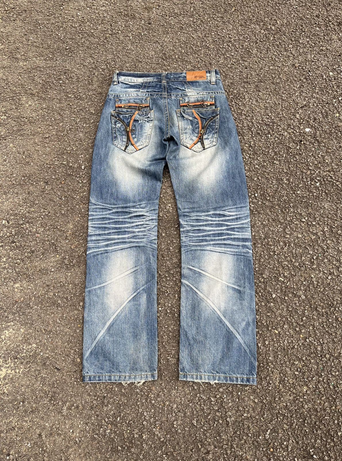 Tornado Mart Japanese Lolita Clawmark Jeans Faded Distressed Denim Punk Size US 30 / EU 46 - 1 Thumbnail