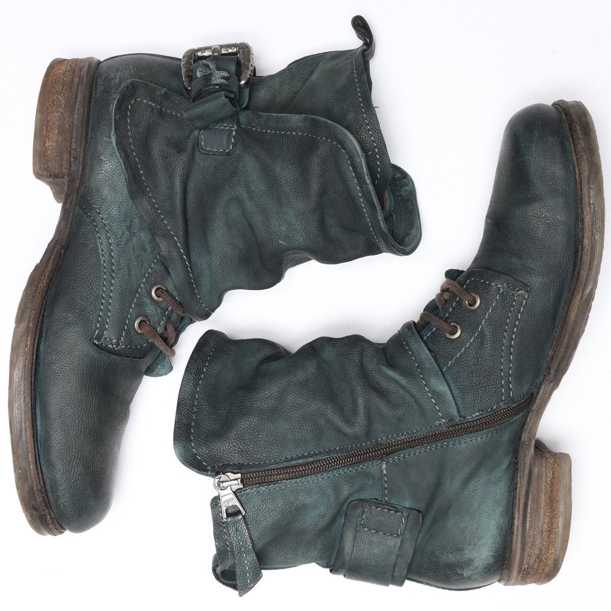 A.S.98 A.S.98 Airstep Green Ankle Boots Saintec Leather Shoes as98 Size US 9 / IT 39 - 1 Thumbnail