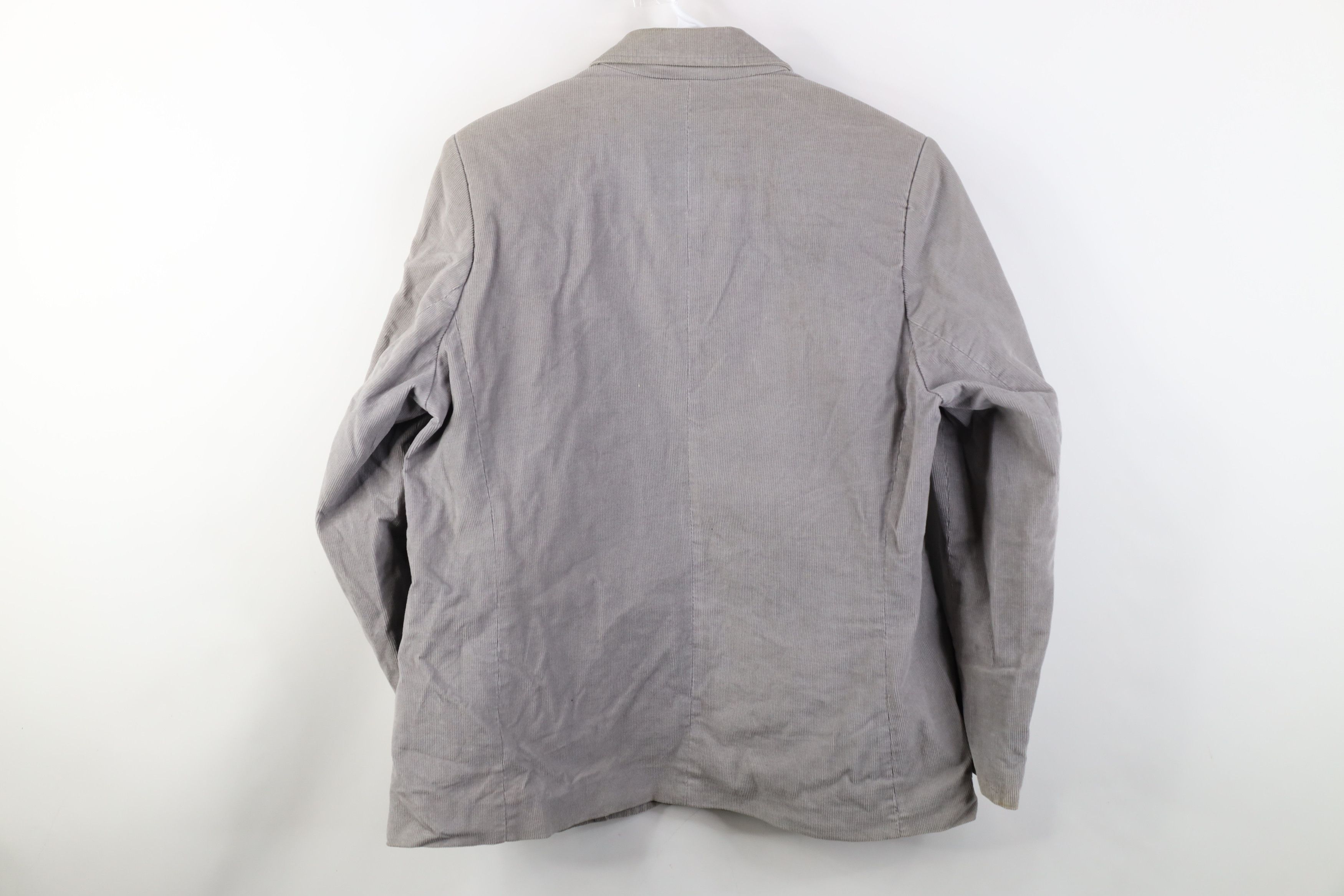 Vintage Vintage 90s Streetwear Corduroy Suit Coat Blazer Jacket Gray Size XL / US 12-14 / IT 48-50 - 14 Thumbnail